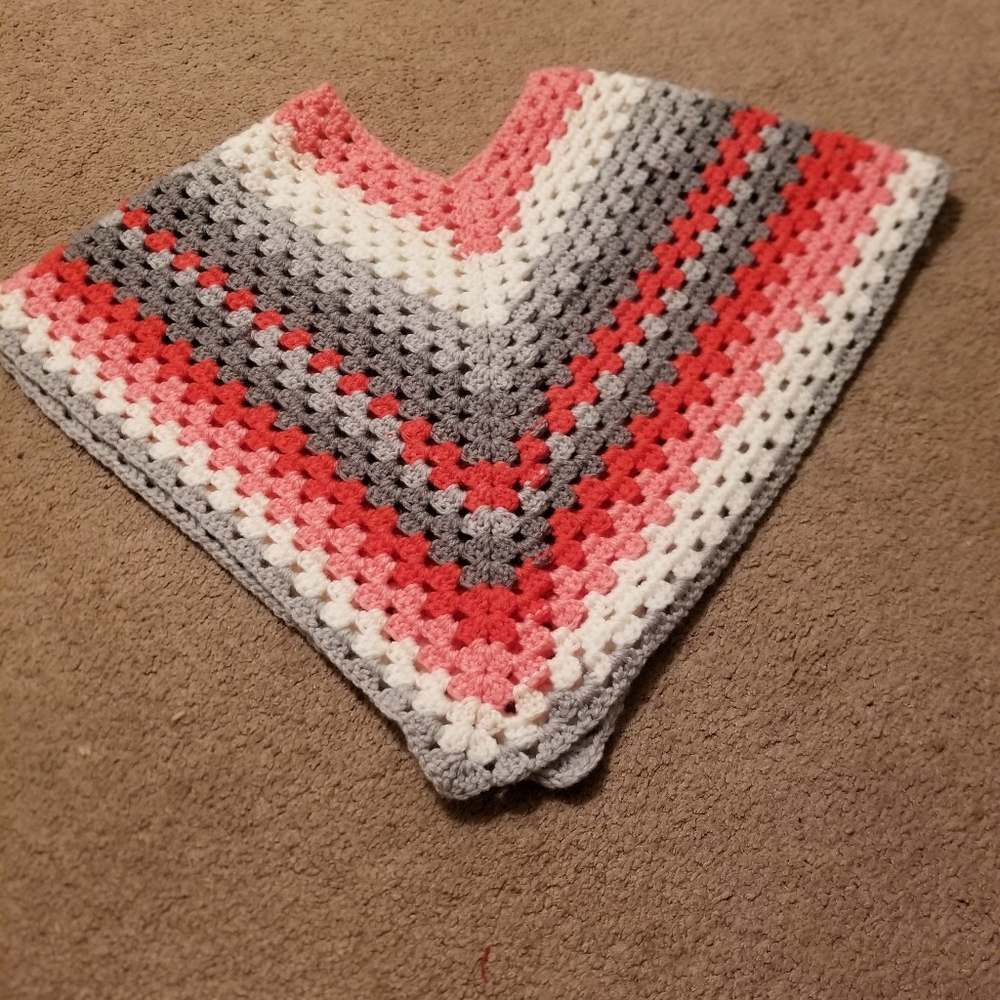 Handmade crochet poncho